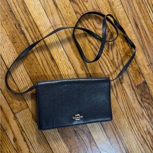 Black Leather Crossbody Bag